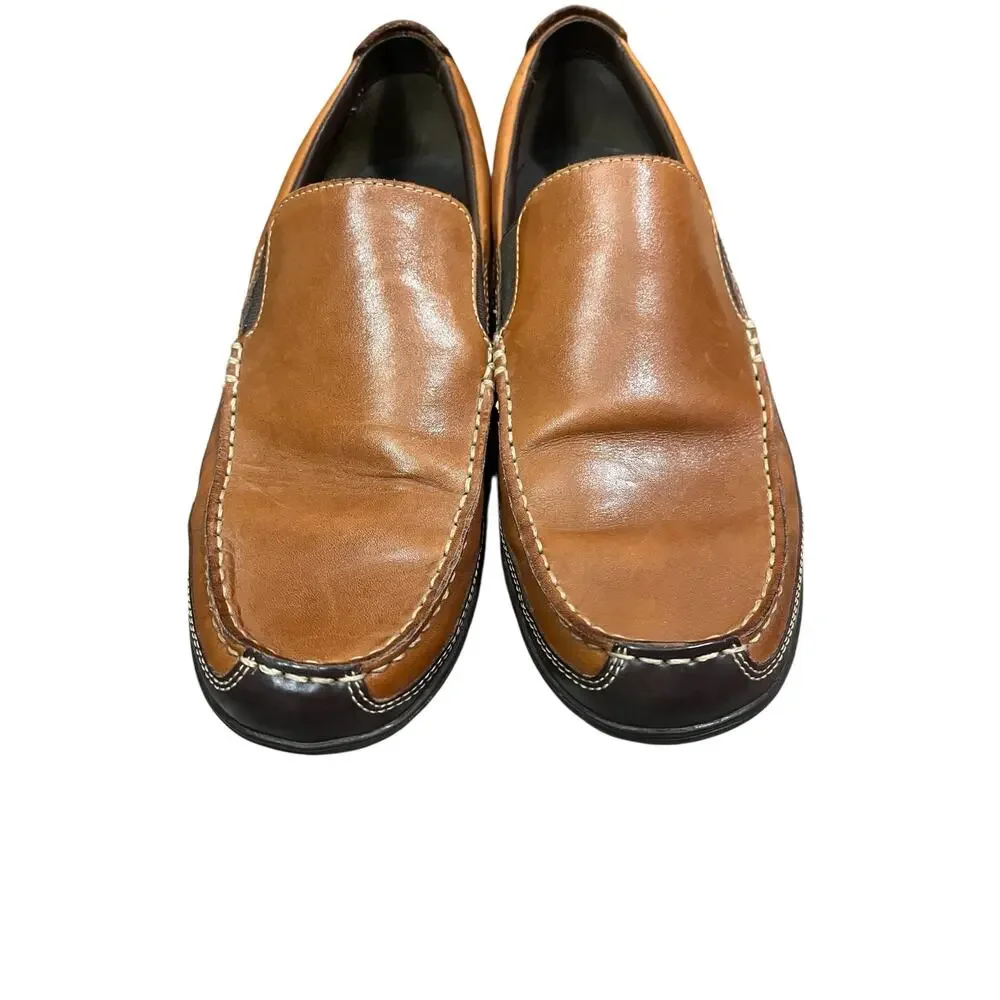 Cole Haan Mens Tucker Venetian Slip-On Loafers Leather Tan Brown Size 9.5 M